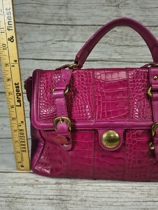 Samantha Thavasa Pink Crocodile Print Handbag - Picture 6 of 12
